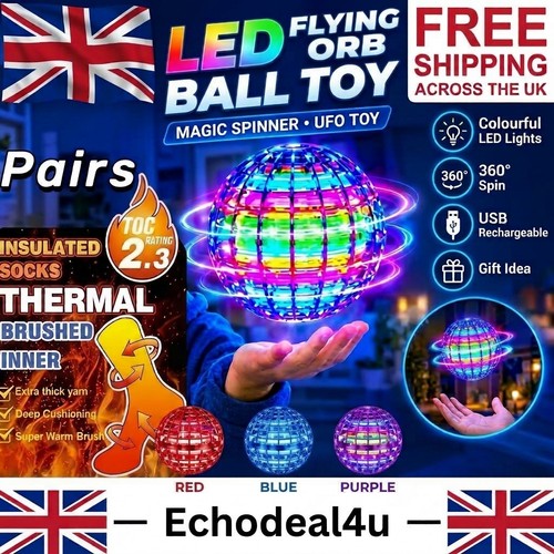 Led flying orb ball - led, toy