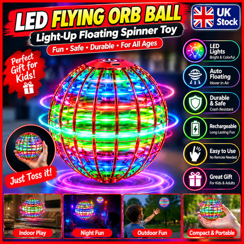 Led flying orb ball - led, toy