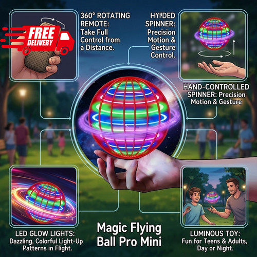 Led flying orb ball toy - flying,
