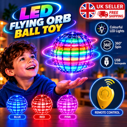 Led flying orb ball toy - led,
