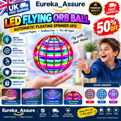Led flying orb ball - led,