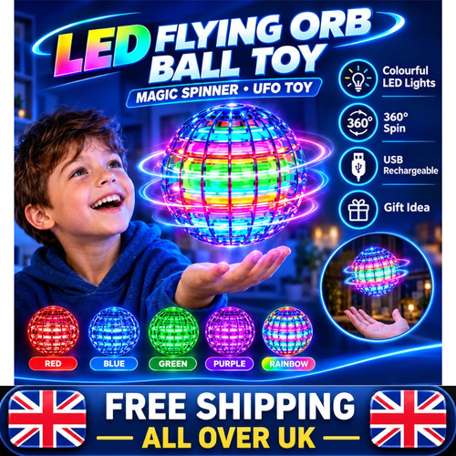 Led flying orb ball toy - led,