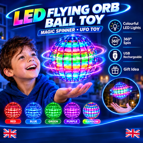 Led flying orb ball toy - led,